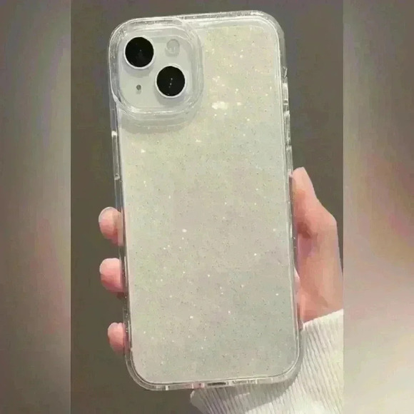 Accessories - NEW iPhone 14 Pro Max Silicone Phone Case. Clear glitter pattern.